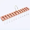 1pc Multifunctional Solid Wood Belt Storage Rack For Hanging Ties, Belt And Scarf Hanging Rack 4