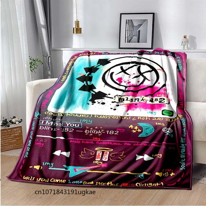 

Blink-182 Blink 182 Band Poster Blanket,POP Blankets,for Living Room,bedroom,home,car,office,sofa,bed,friend Gift
