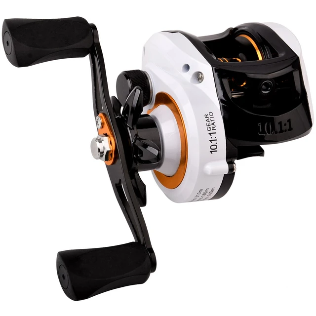 Fishing Reel White Black Reel Right Left Handed 10.1:1 High Speed