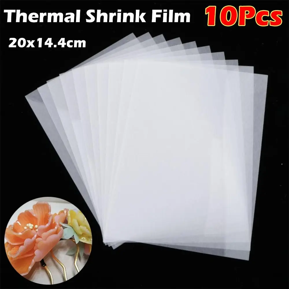 10Pcs Shrink Plastic Sheets DIY Thermal Shrink Film Translucent Art Paper Handmade Party Deco Supplies