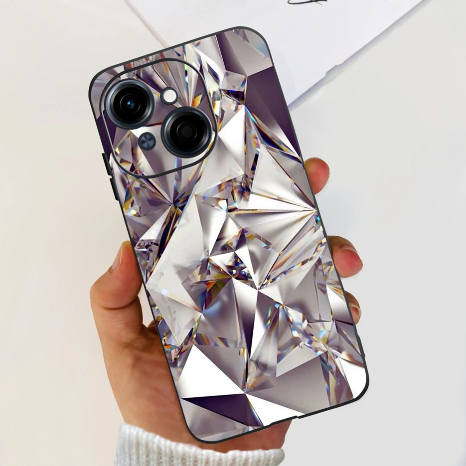 Luxury Painted Soft Silicone Case for Tecno Spark Go 2025 and Pop 9