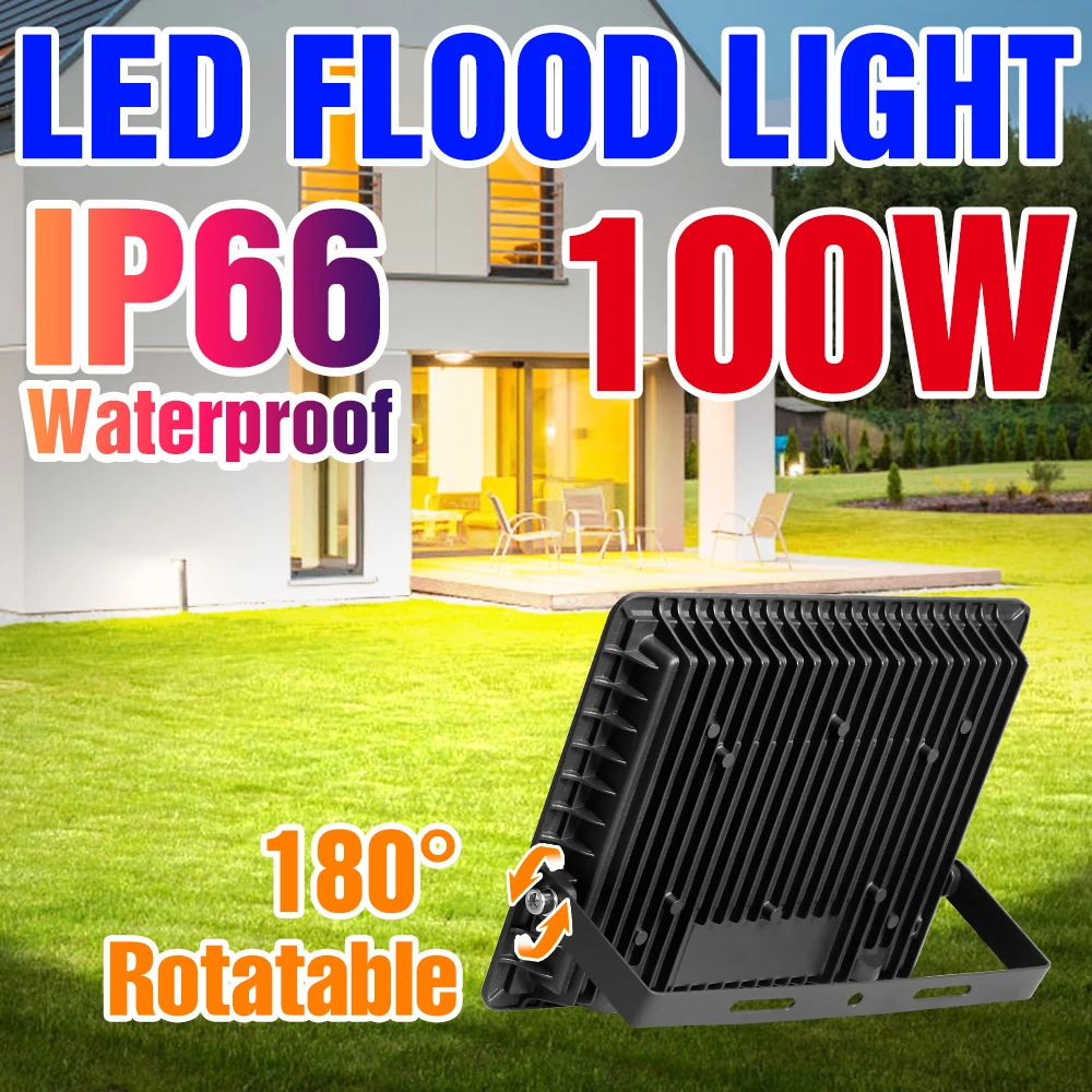 

Outdoor LED Floodlight 220V Spotlights Cold White Leds Reflector Wall Lamps IP66 Waterproof Street Lamp Projector Flood Lights