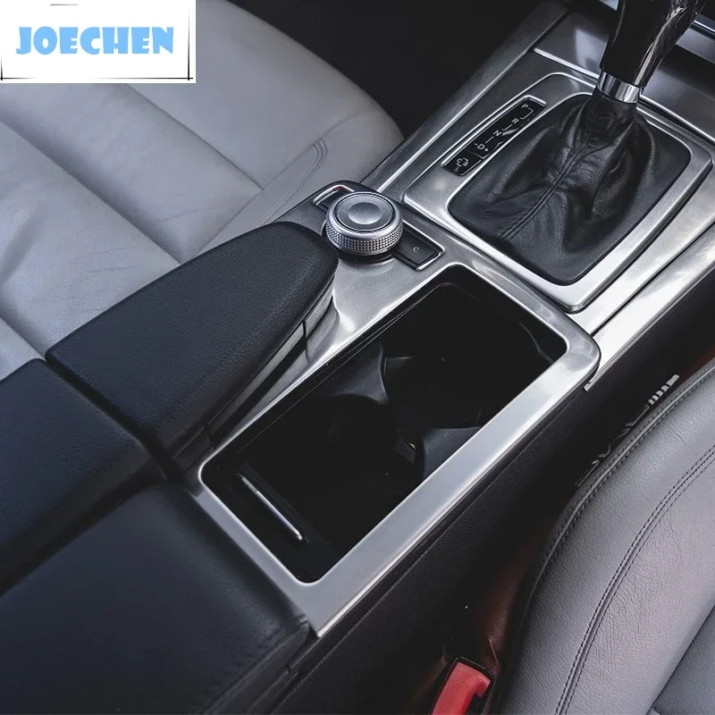 Console Centrale In Acciaio Inox Portabicchieri Per Acqua Cornice Decorazione Copertura Trim Per Mercedes Benz Classe E Coupe W207 C207 2009-2013