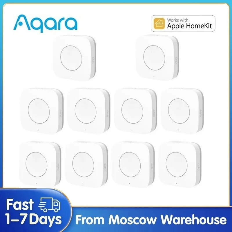 Aqara-mini Interruptor sem Fio Sensor Zigbee Botão de Controle de Uma Tecla Controle Remoto Inteligente Automação Residencial para Homekit Xiaomi mi Home
