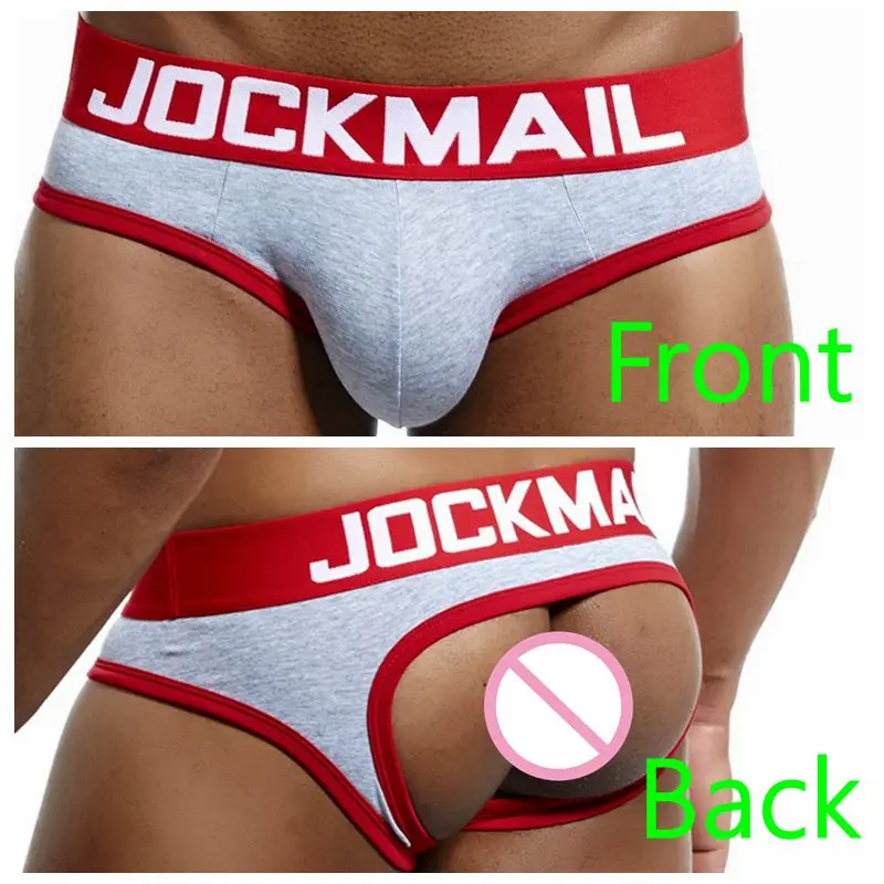 best mens underwear JOCKMAIL Brand Men Underwear Boxer shorts Backless Buttocks Cotton Sexy open back Gay Men Underwear JockStrap cuecas Gay panties mens boxers with pouch Boxers