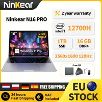 Ordinateur portable Ninkear N16Pro 16 pouces 2.5K 120Hz Intel Core i7-12700H 16 Go de RAM 1 To SSD WiFi 6 Ordinateur de bureau Windows 11 1