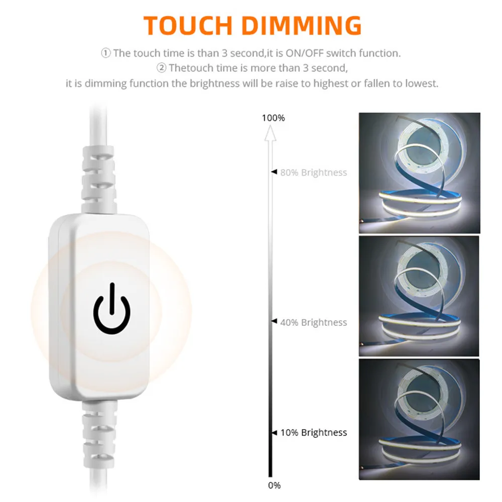 USB Cable Switch USB Switch Cable With ON/OFF 5V USB Touch / Knob Dimmer Switch Cable Extension