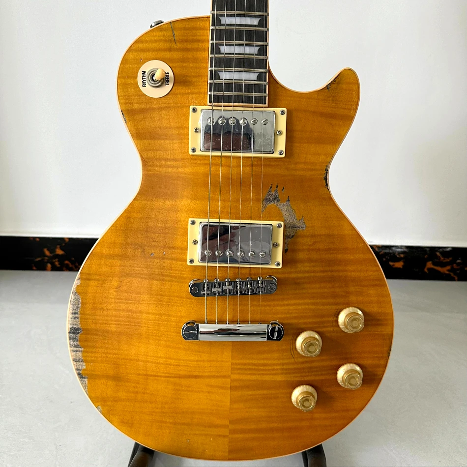 LP Electric Guitar Relic Chrome Hardware