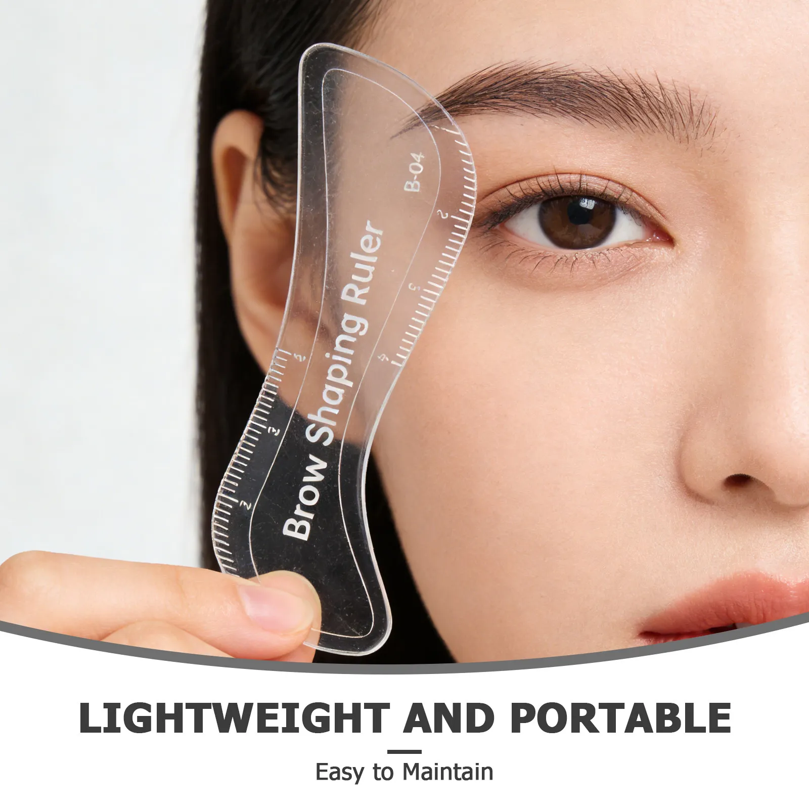 재사용 가능한 눈썹 스텐실 쉐이퍼, 컴팩트하고 가벼운 디자인, 정확한 눈썹 맵핑 룰러, 초보자를 위한 간편 눈썹 그리기 도구