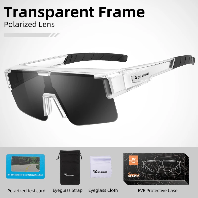 WEST BIKING Photochromic UV 400 Polarized Cycling & Fishing Goggles - Stylish Sport Eyewear