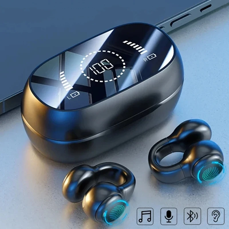 

Original M47 Bluetooth 5.3 Wireless Earbuds Transparent Digital Display Headset HiFi Sports Earphones Noise Reduction Earbuds