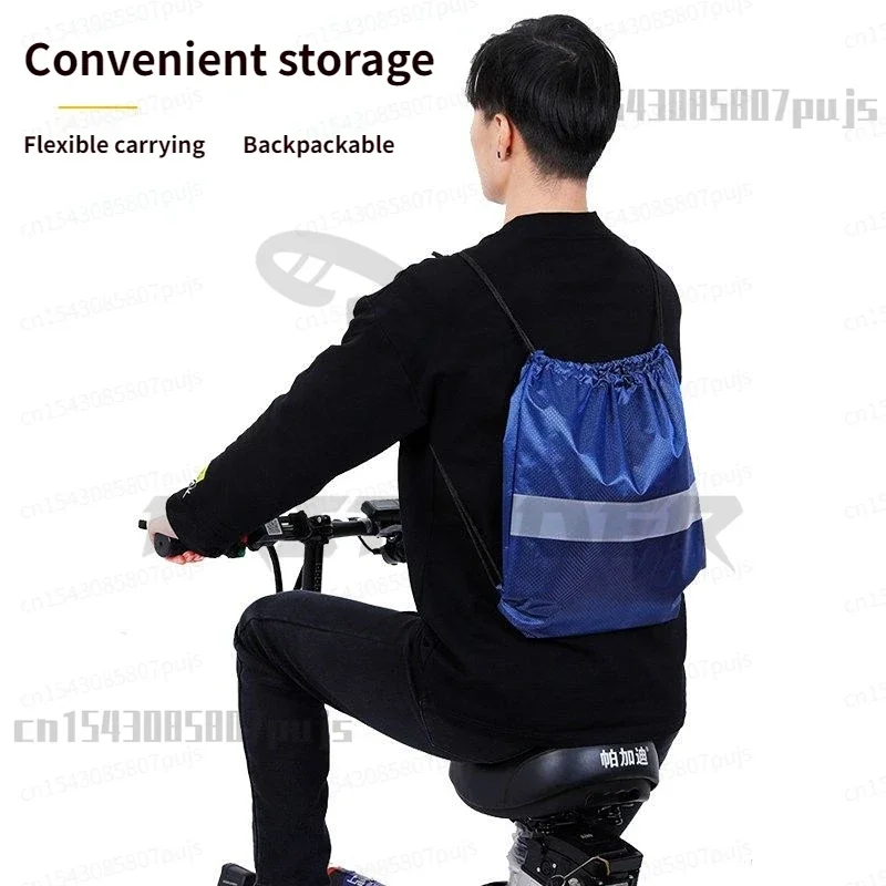 Bicycle Raincoat Folding Electric Bicycle Thickened Fashion Poncho Electric Scooter Ultrastrong Rain-proof Raincoat Men Women
