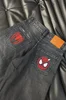 Y2K American Street Style Kawaii Spider Embroidery Loose Skate Jeans Hip-hop Fashion Gothic Retro Denim Pants 1