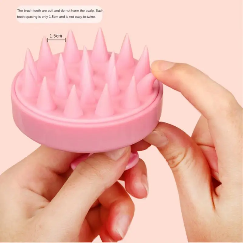 Plastic Silicone Massage Comb  Clean The Scalp Thoroughly Scalp Massage Easy Foaming Head Massage Brush Shampoo Brush Bath Comb 2 pcs six hole silicone palette easy to clean acrylic watercolor paint watercolour paints mix