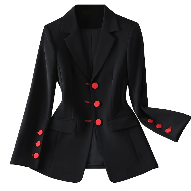 Luxury Large size Women Buttons Blazer 2 piece set 2025