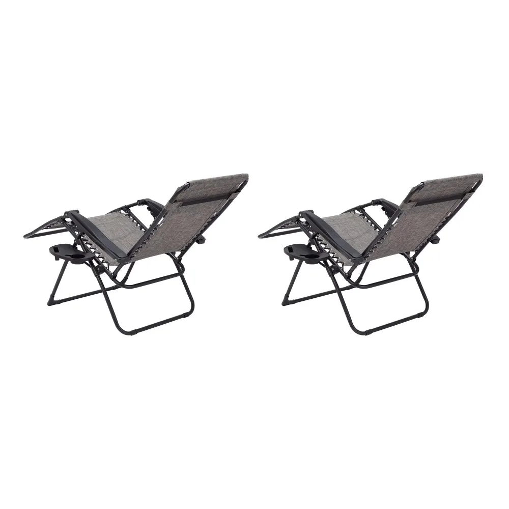 

Outdoor Zero Gravity Chair Lounger, 2 Pack - Grey