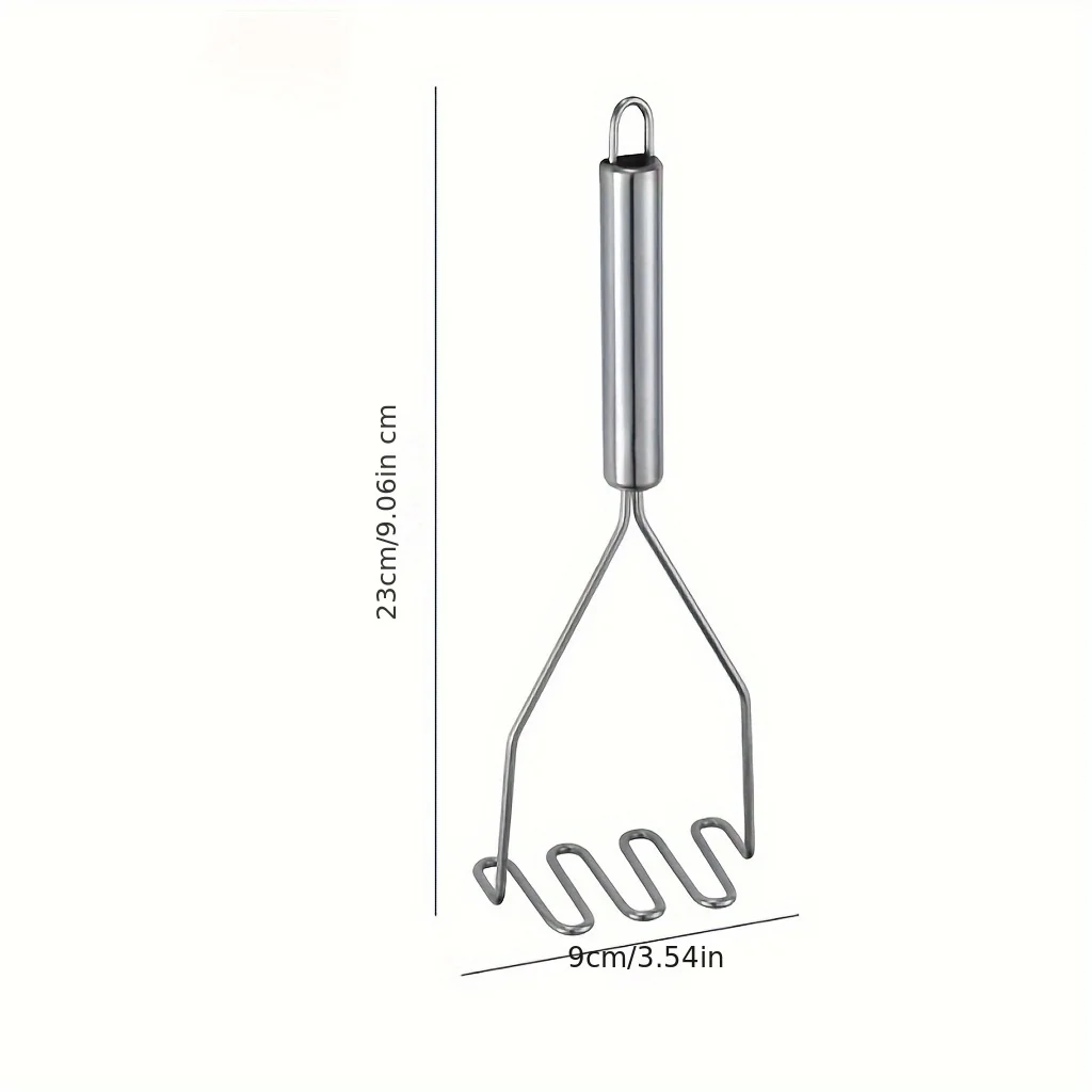 1pc Stainless Steel Wave Potato Masher - Ideal for Kitchen Vegetable and Fruit Puree - Kitchen Essentials,Durable Kitchenware 4