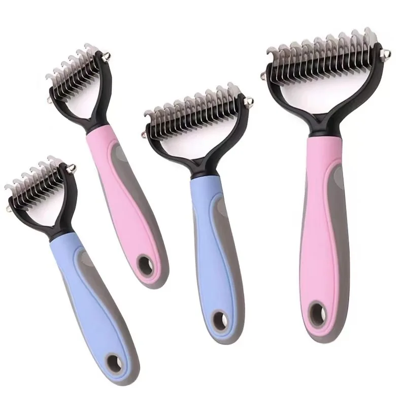 

Pet Hair Removal Brush Professional Pet Hair Brush (for Dogs Cats) Knot Cutting Double Sided Comb Pet Grooming Supplies