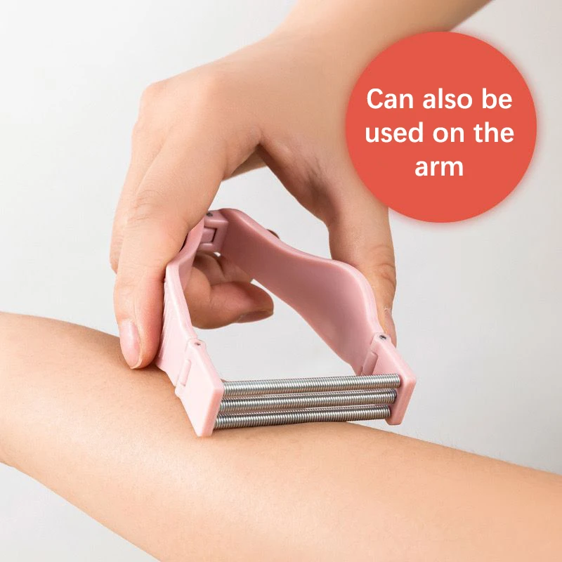 3 Colors Facial Hair Remover Safe Handheld Spring Roller Hair Mustache Hair Removal Skin Care Massage Beauty Hair Removal Tool 3