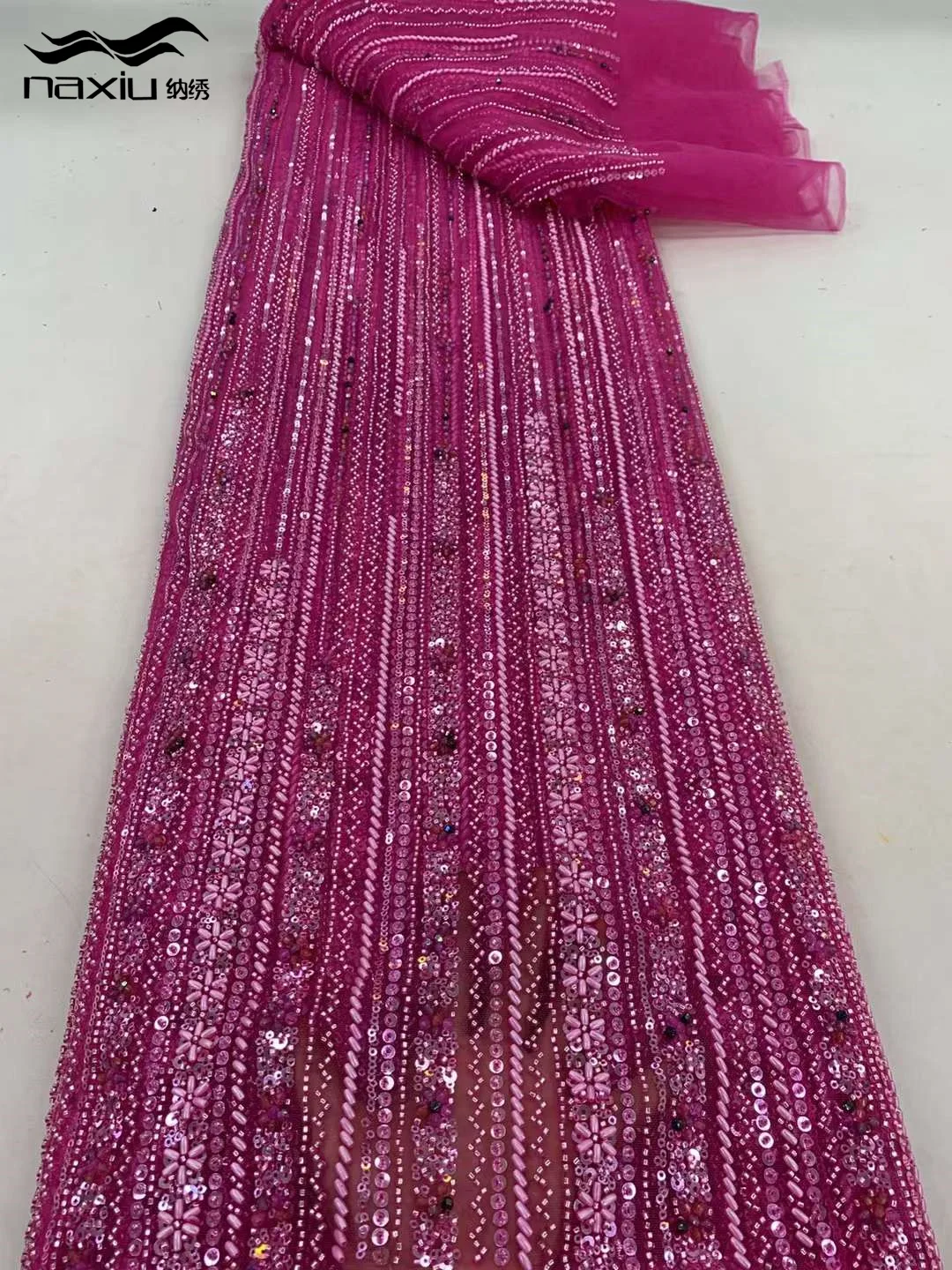 

Madison-French Beaded Tulle Lace Fabric, африканская кружевная ткань, кружево для жениха с блестками, нигерийская для вечеринки, высокое качество, 2024 г.