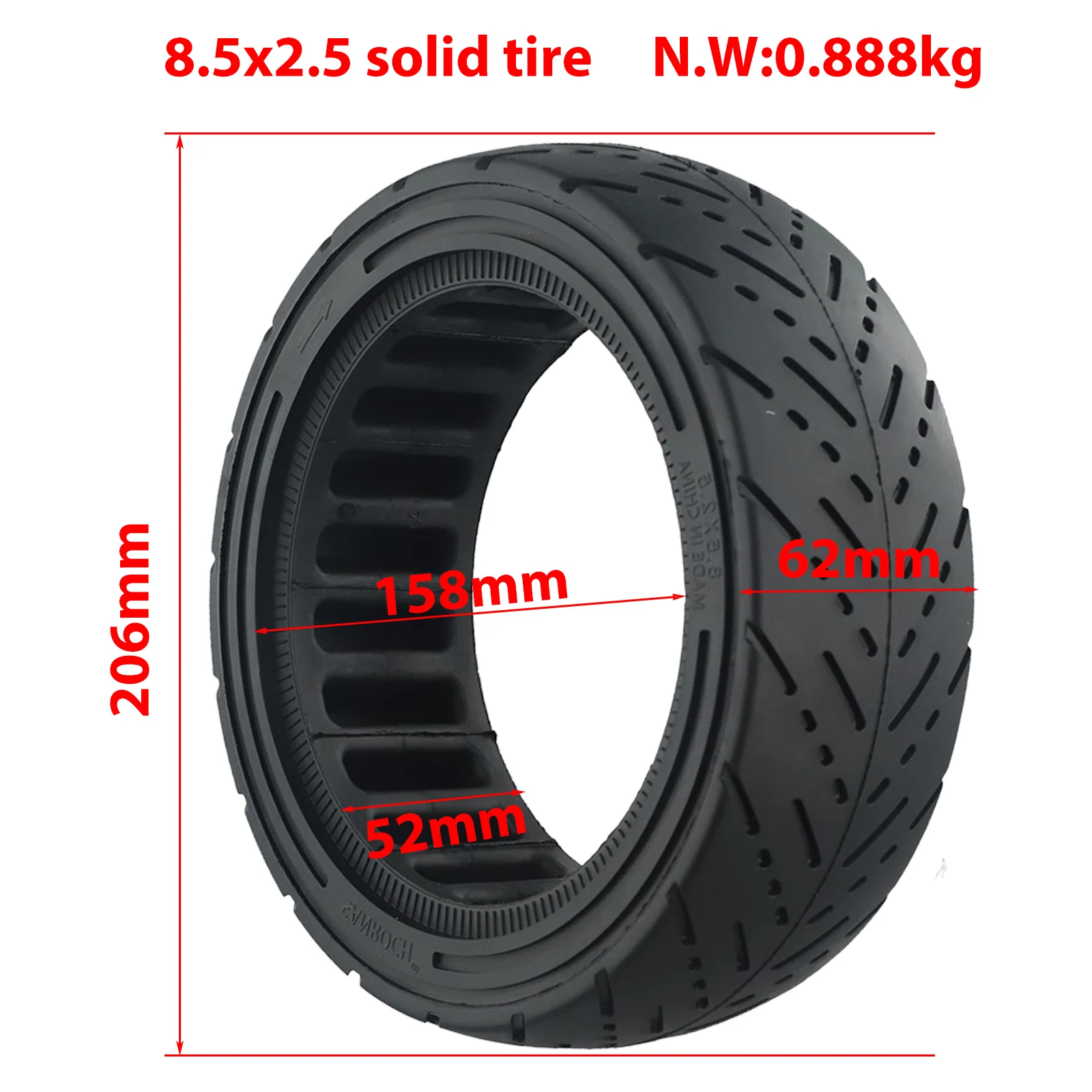 Pneumatico Solido Dualtron Mini Indoor Circa 888G Nero Per Dualtron Mini Per Speedway Leger Rubber Per Dualtron Mini Durevole