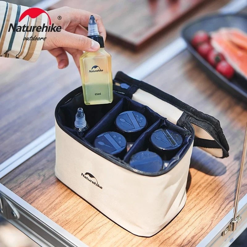Spice Container Naturehike Camping Portable Spice Cruets Seasoning Jar Pouch Condiment Bottles Set Container BBQ Organizer For Outdoor Picnic