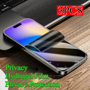 3 pezzi protezione schermo per iPhone 16 Pro Max 15 Plus non in vetro privacy pellicola idrogel 14 13 12 11 pellicola protettiva morbida a copertura totale