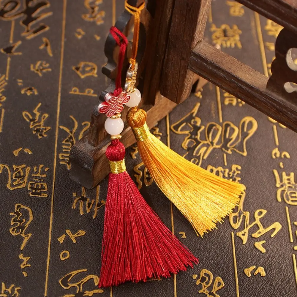 Colorful Chinese Knot Tassel Pendant Chinese style Hanging Decoration Bookmark Hanger Craft Tassel Phone Case Pendant