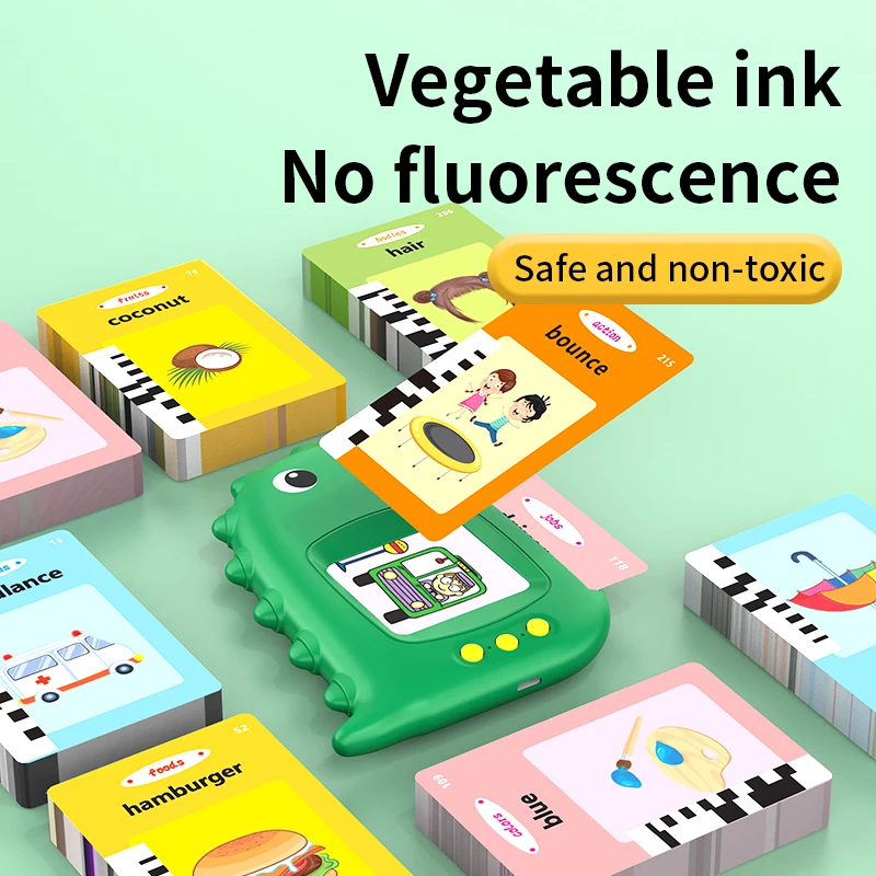 Educational Learning Toy Alphabet Educational Toys Talking Early Education Flash Card Machine Learning Language English Electronic Audio Book Toy Children Birthday Gift