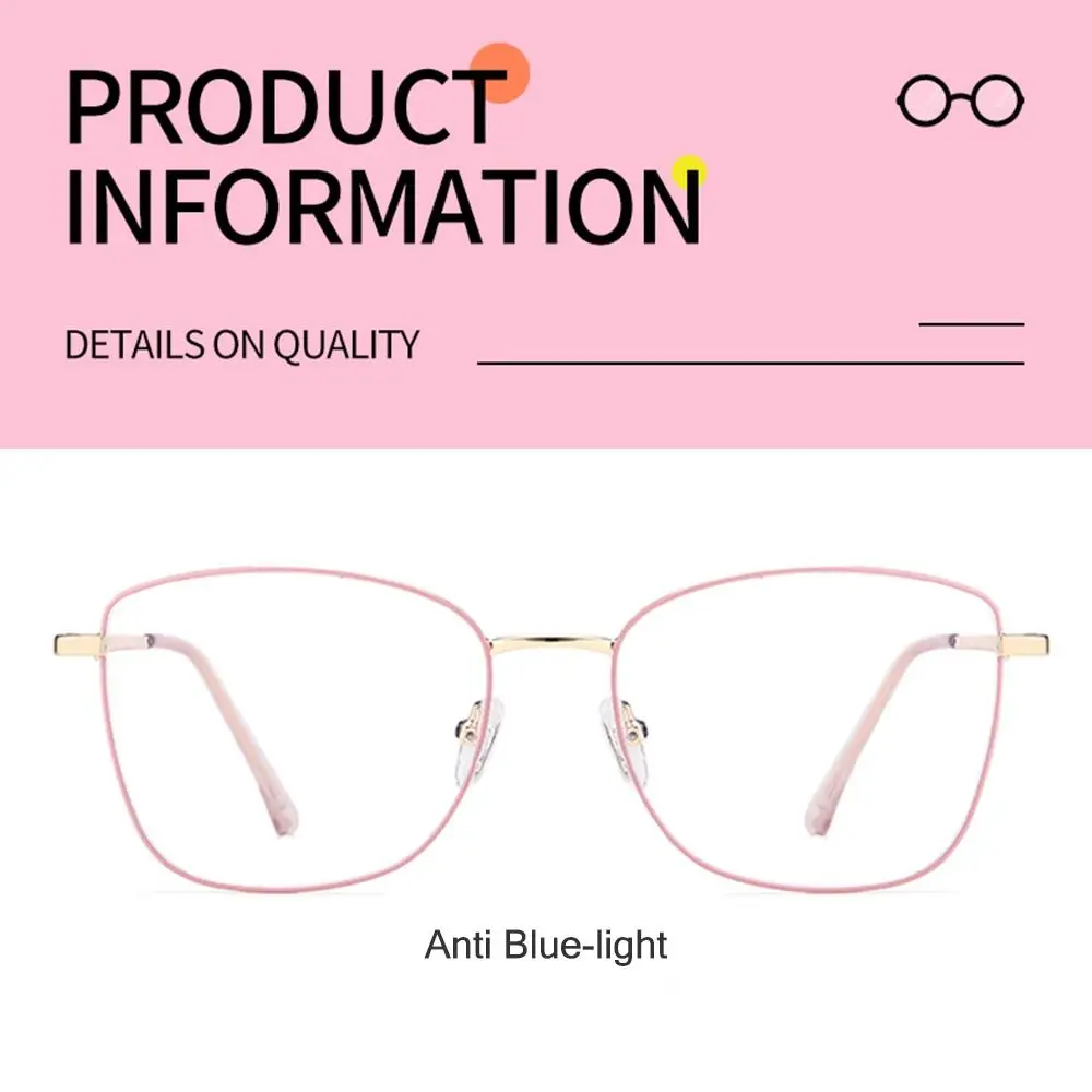 New Fashion 3 In-1 Glasses, Trendy Metal Frame Anti Blue Light Glasses with 1Pc Magnetic Polarized Clip-On Sunglasses Lenses