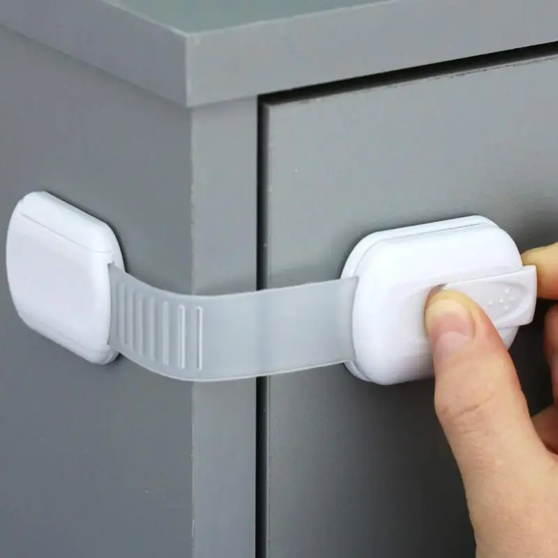 Child Lock Drawer Cabinet Door Lock Invisible Switch Baby Anti Pinch Hand Protection Adjustable Safety Locks No Damage Furniture