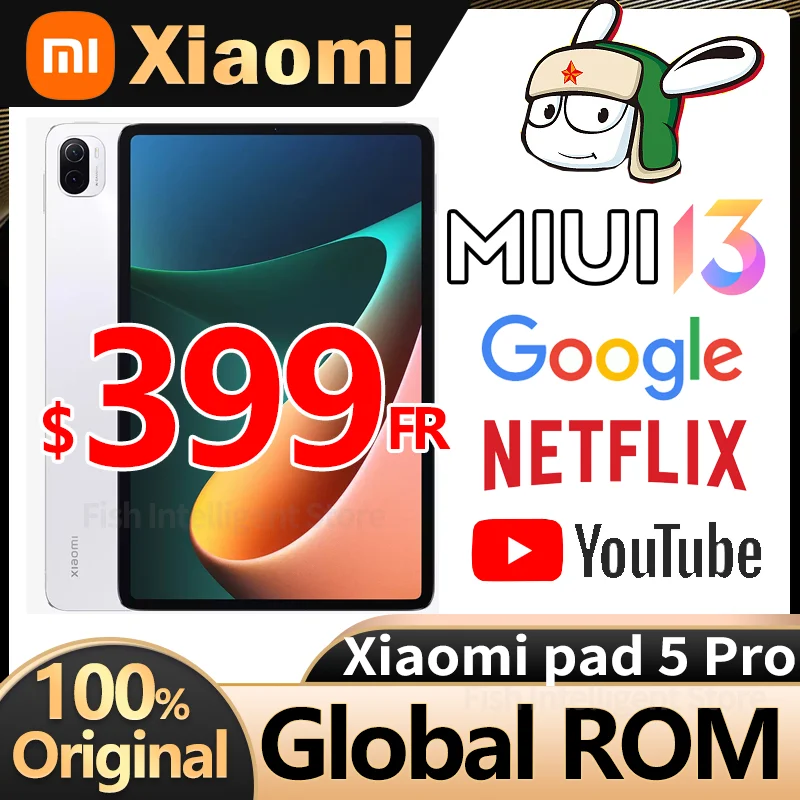 【 MI UI 13 】xiaomi mi Pad 5 Pro 11 дюймов 2 K ЖК-экран 120 Гц Snapdragon 870 6 ГБ/8 ГБ ОЗУ 128 ГБ/256 Гб ПЗУ 8600
