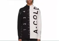 2024 A Cold Wall ACW black and white rectangular ruler spliced with large letters sweater MY721 1