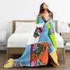 TROTRO Anime Comic Flannel Blanket Cartoon Character Soft Warm Throw Blanket for Couch Chair Picnic Bedspread Sofa Bed Cover 5