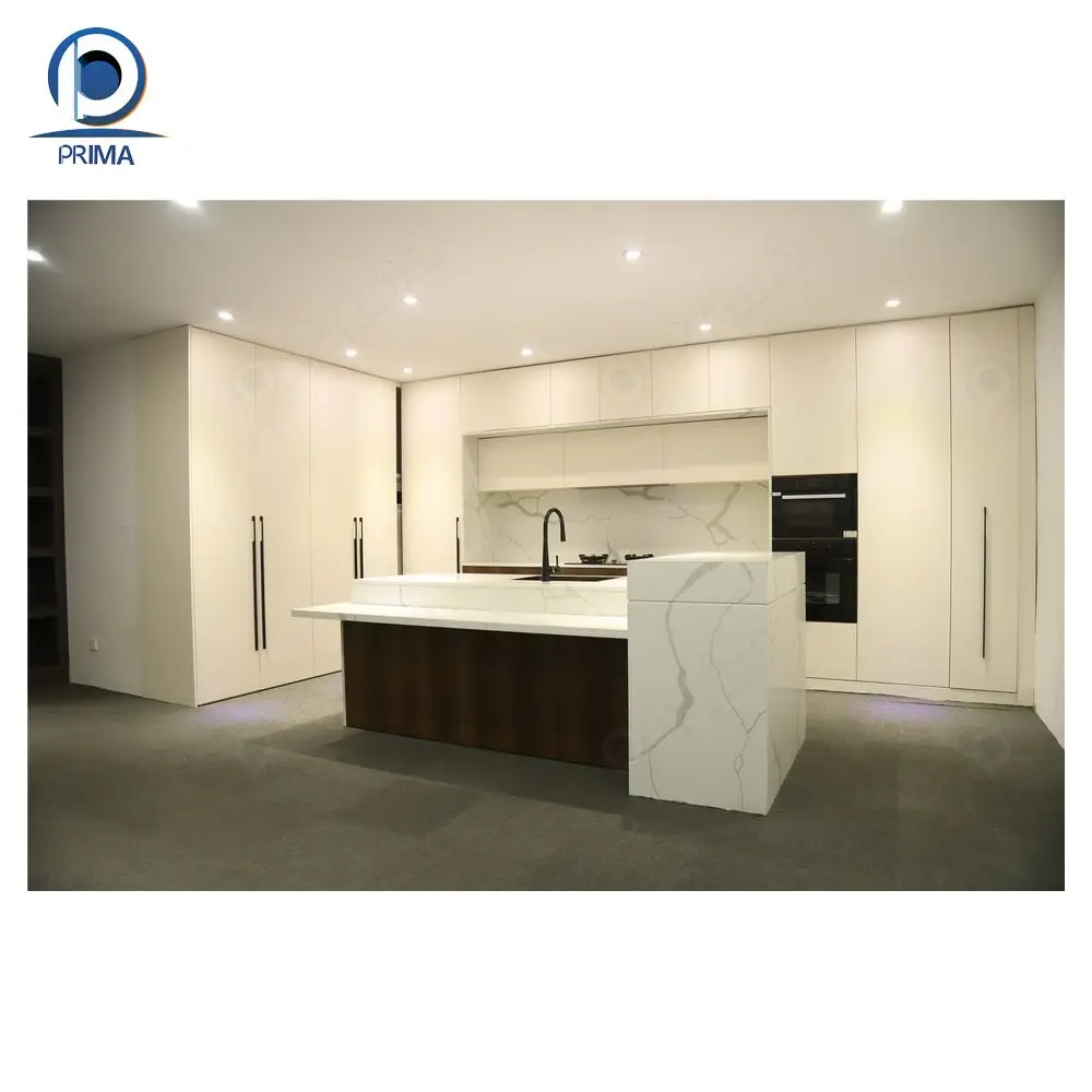 Kitchen Cabinet Manufacturer China Made Foshan Usa Large Flat Pack Smart Frameless Light Oak Modern Kitchen Cabinet