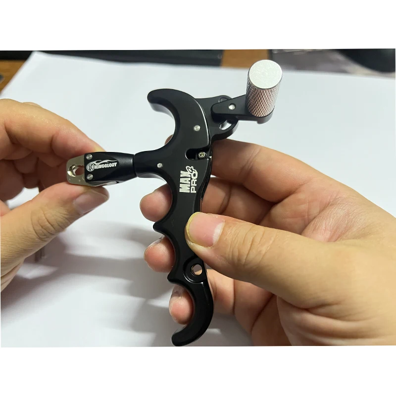 

Archery 360 Degree Rotation Compound Bow Release Adjustable Caliper Trigger Grip Thumb 4 Finger Release Aluminum Aid