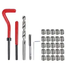 

Thread Repair Tool Kit 30pcs M6 for Restoring Damaged Threads Spanner Wrench Twist Drill Bit Kit