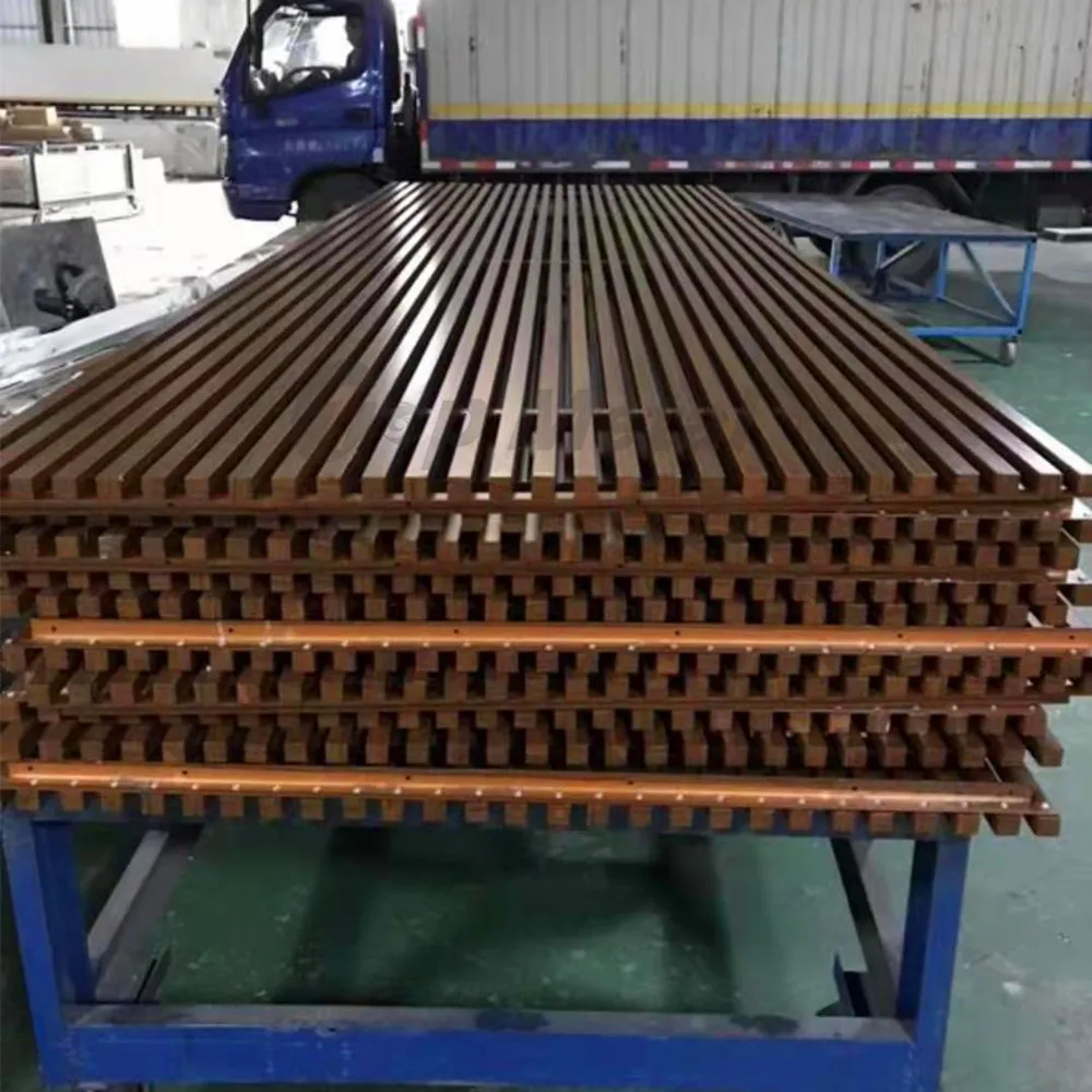 Wood Grain Metal Fence Aluminum Gate 6