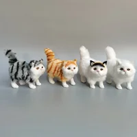 Simulation Cat Plush Toys Soft Stuffed Kitten Model Fake Cats Realist Animals for Kids Girls Birthday Valentine's Day Gift 1