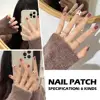 Handmade Manicures Mid-length Trapezoidal Detachable Diamond Manicure Finished Fake Wear Bow Opal Flash Silver Nails L8w1 3