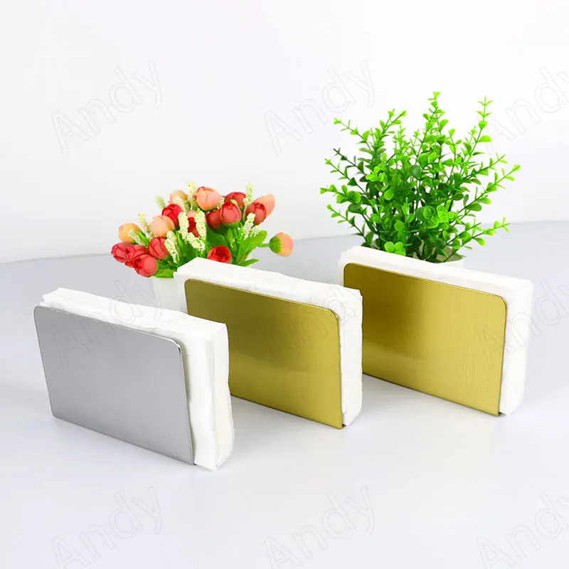 

Креативный держатель для салфеток для ресторана, позолоченный домашний металлический Настольный органайзер для салфеток, простой вертикальный Настольный органайзер для салфеток для отеля, приборной панели