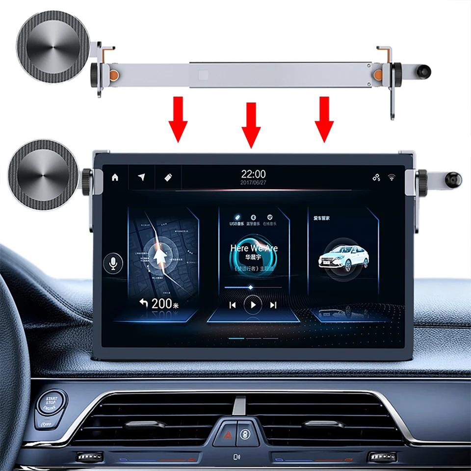 Hkgk für xiaomi su7 byd tesla modell 3 y x s serie auto telefon halter zentrale steuerung feste halterung navigations bildschirm halter halterung