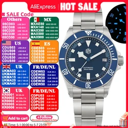 Watchdives X San Martin SN0121T Titanium Watch Sapphire Ceramic Bezel BGW-9 Luminous NH35 Automatic 39mm Luxury Diving Watch
