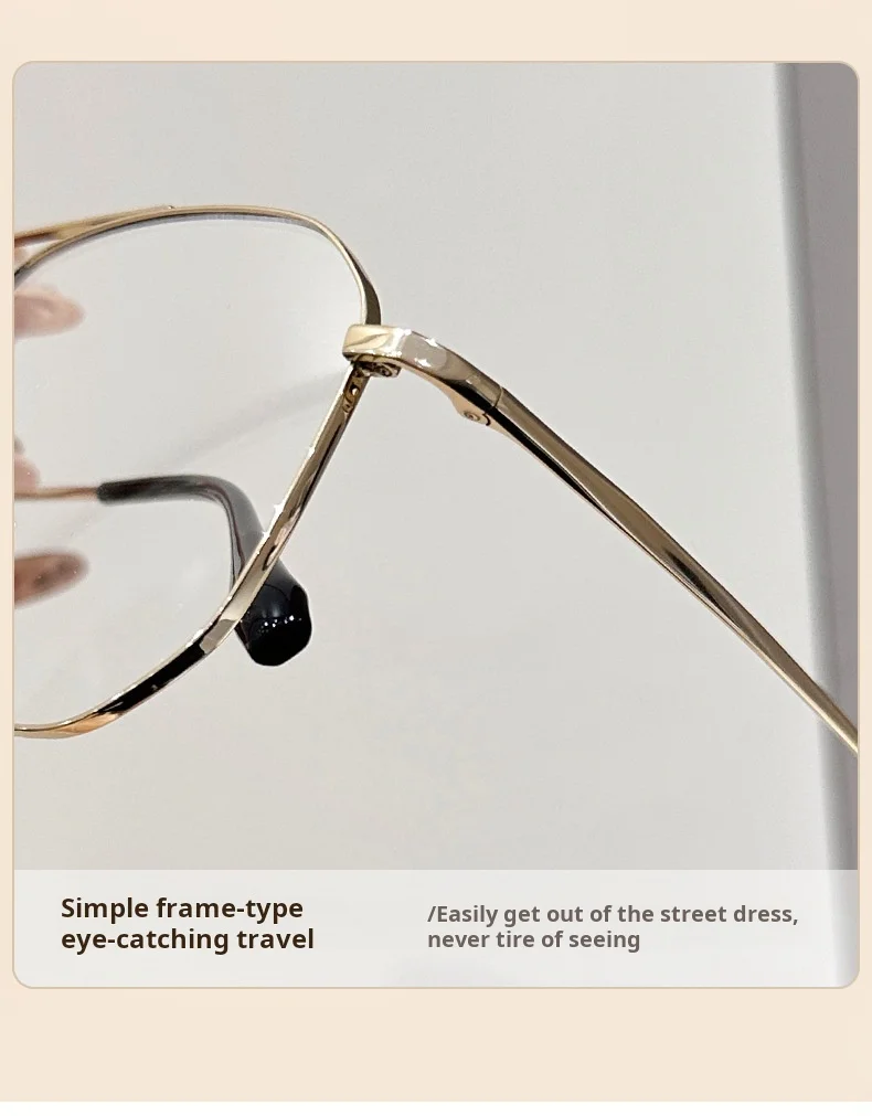 Neue Aviator Brille Rahmen Ultraleicht Mode männer Große Größe Titan Legierung Retro Optische Brillen Frauen 5588 – Detail 5
