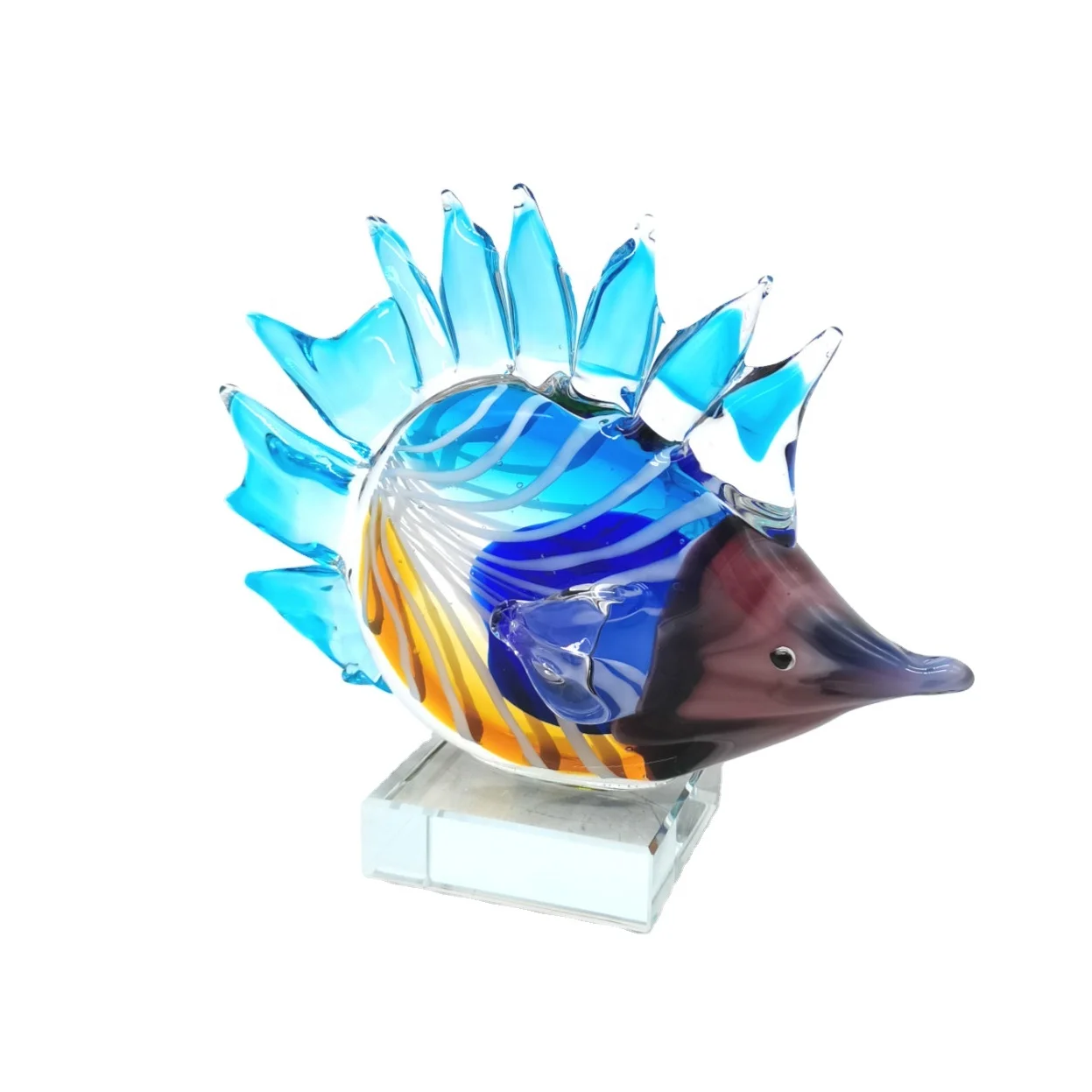 

Exquisite Handmade Blue Glass Marine Fish Ornaments
