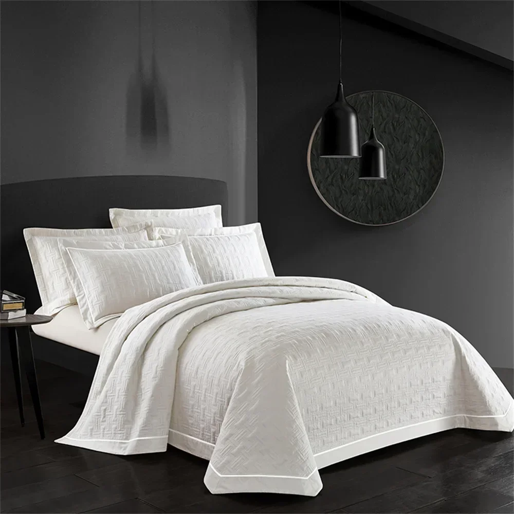 Svetanya Thick Quilting Bedsheet Cotton Coverlet Bedspread Set or Pillowcases Bed Linens Solid Color