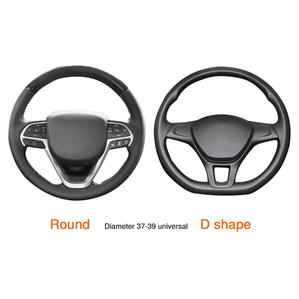 Car Steering Wheel Cover Skidproof Auto Steering-wheel Cover Anti-Slip Universal Embossing Leather Car-styling Car Accessories steering wheel cover