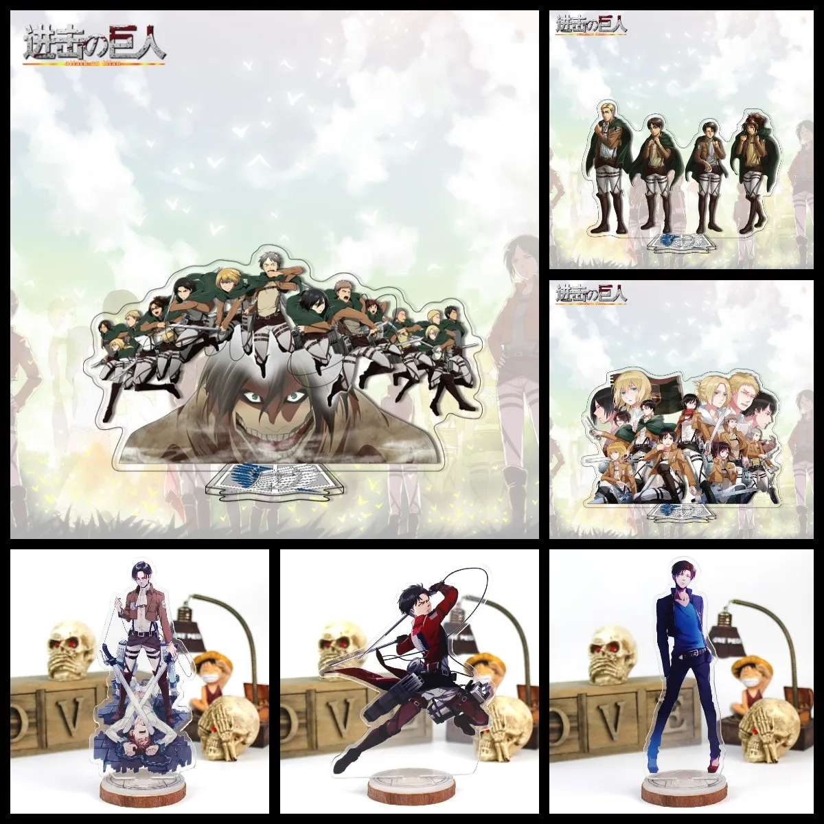 

Attack on Titan Eren Jaeger / Mikasa Ackerman / Levi Ackerman / Acrylic Stand Figure Model Toy Anime Figuirne Fans Collection