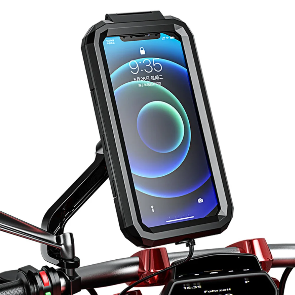 Motorcycle M8 - M10 Mirror Mount & Strong Grip Holder for iPhone SE 2 (2020) (sku 58232) main image 1