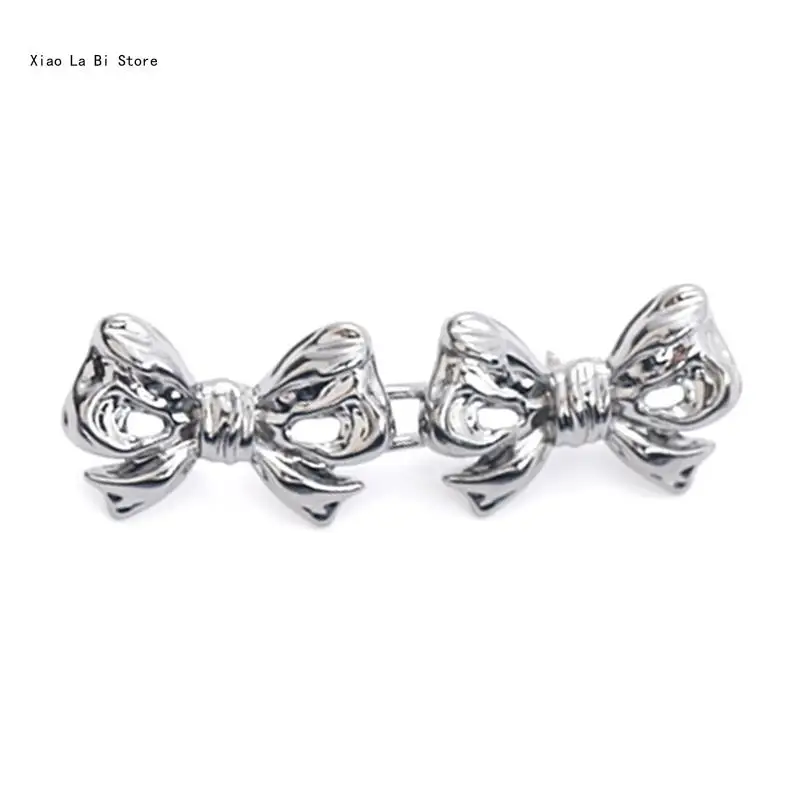 Bows Pant Pin Jean Button Pins Adjustable Waist Buckle Instant Button for Pant Bows Tighten Waist Pin No Sew XXFD